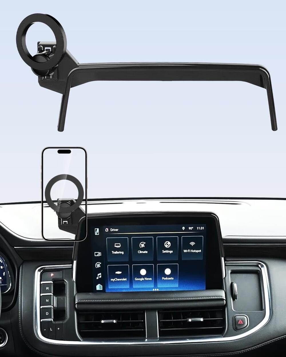 PZK Car Phone Mount For 2021-2024 Chevy Tahoe/Suburban/GMC Yukon.
